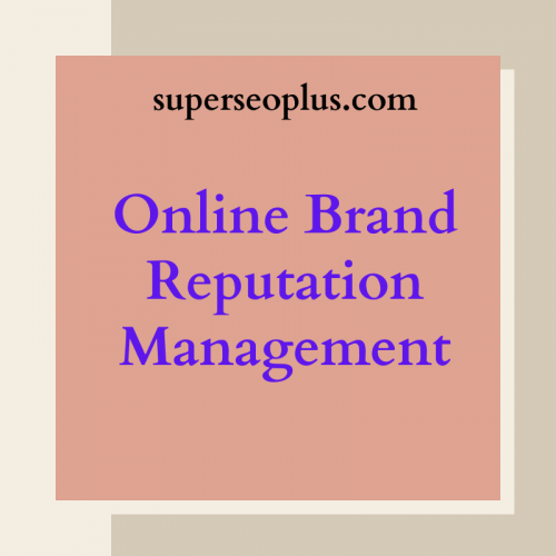 Online Brand Reputation Management