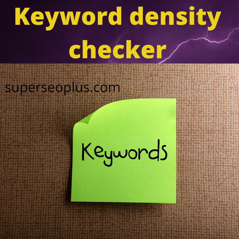 Keyword Density Checker