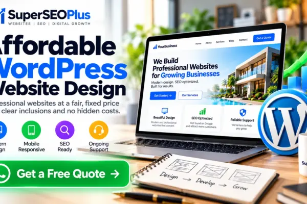 Affordable WordPress website design services by SuperSEOPlus