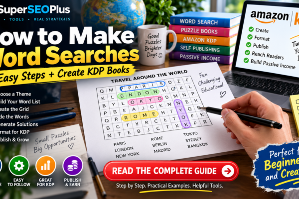 How to make word searches in 7 easy steps for Amazon KDP