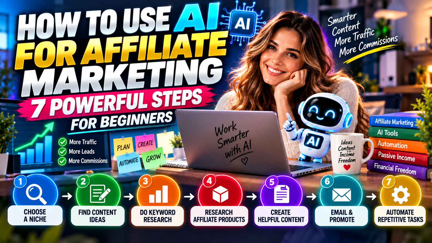 How to Use AI for Affiliate Marketing – 7 Powerful Steps How to use AI for affiliate marketing in 7 practical steps