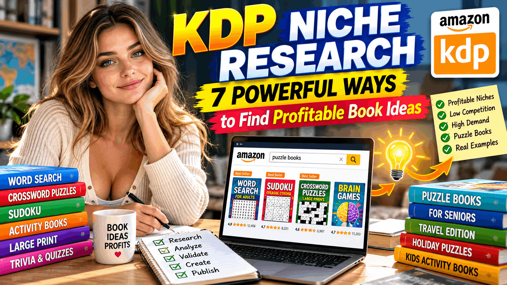 KDP niche research guide for finding profitable Amazon KDP book ideas