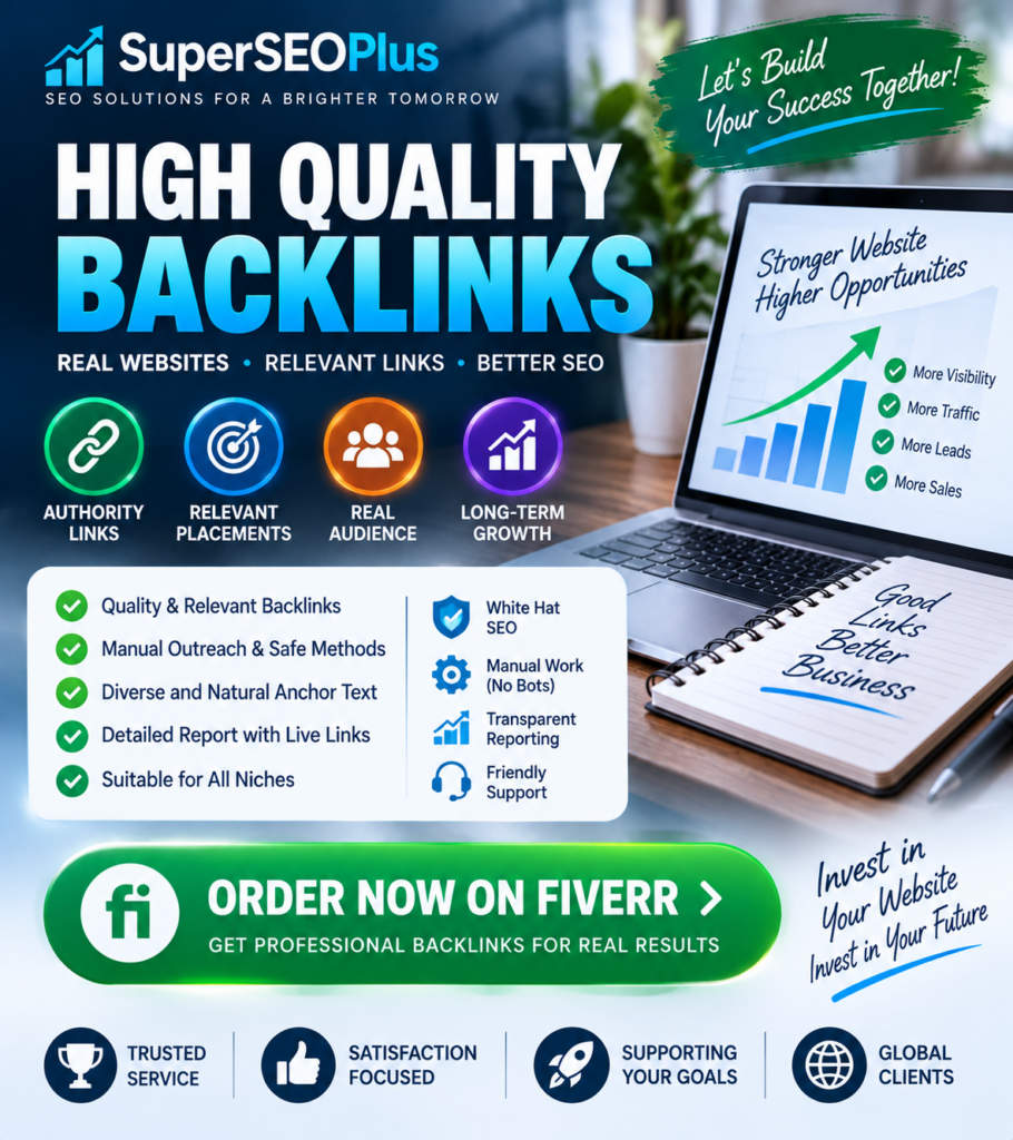 Link building services and backlink packages available on Fiverr