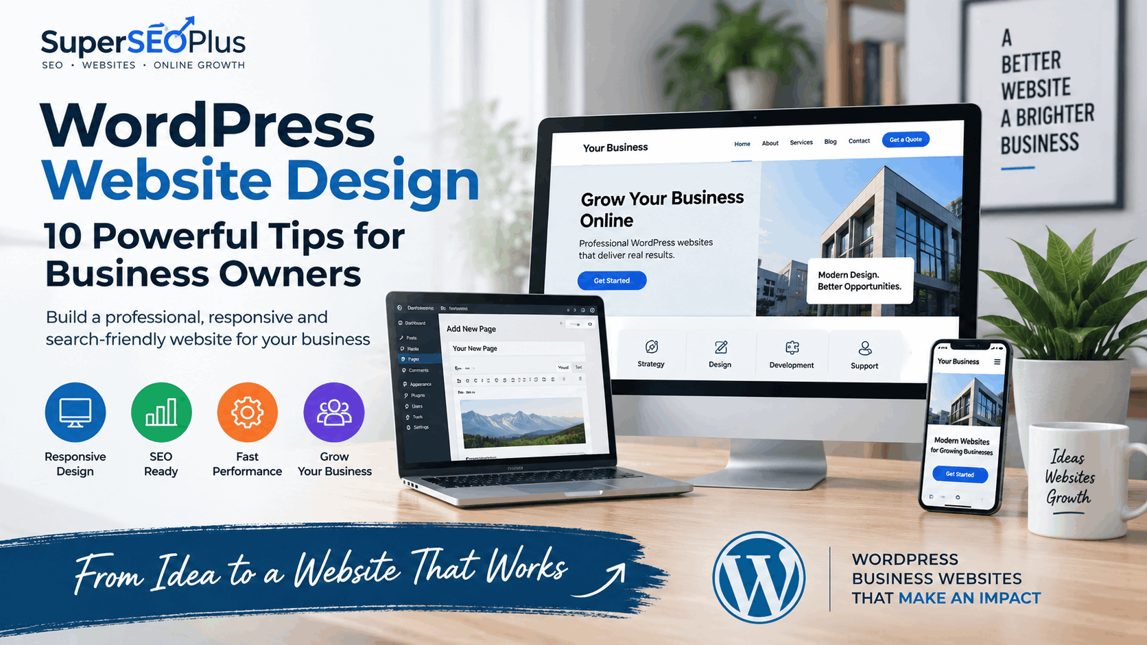 WordPress website design for business owners