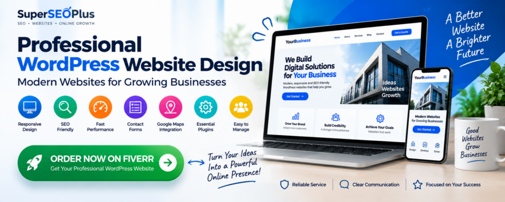 Professional WordPress website design service for businesses