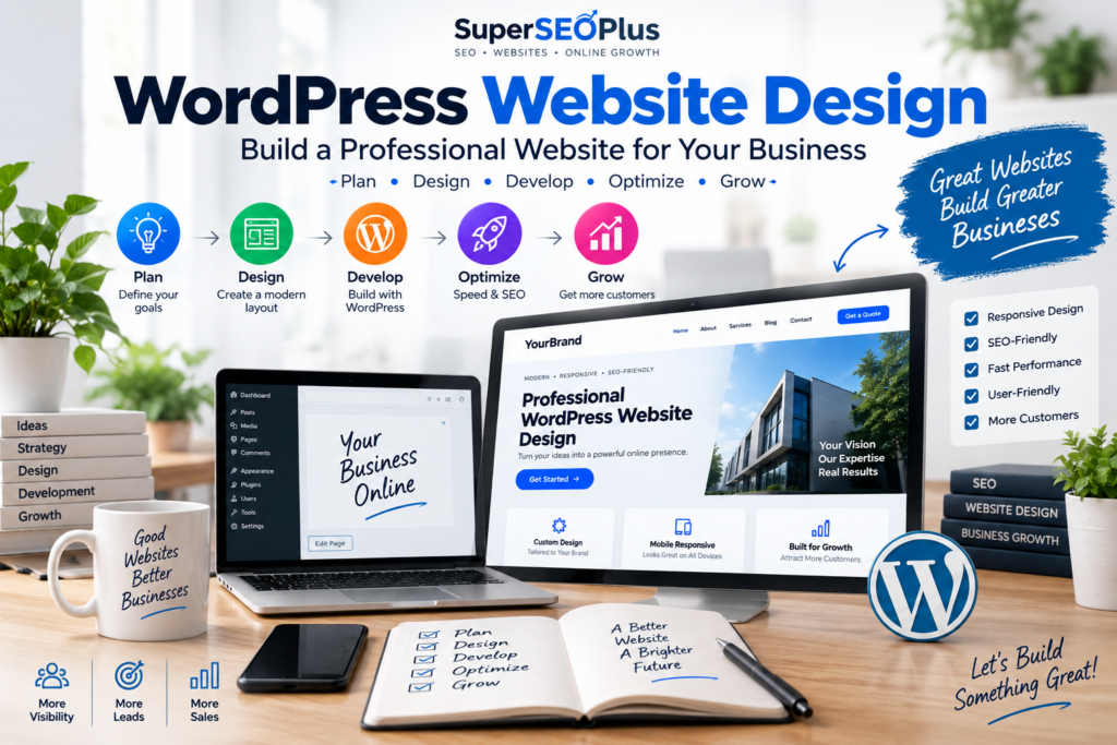 WordPress website design process for business websites